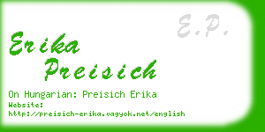 erika preisich business card